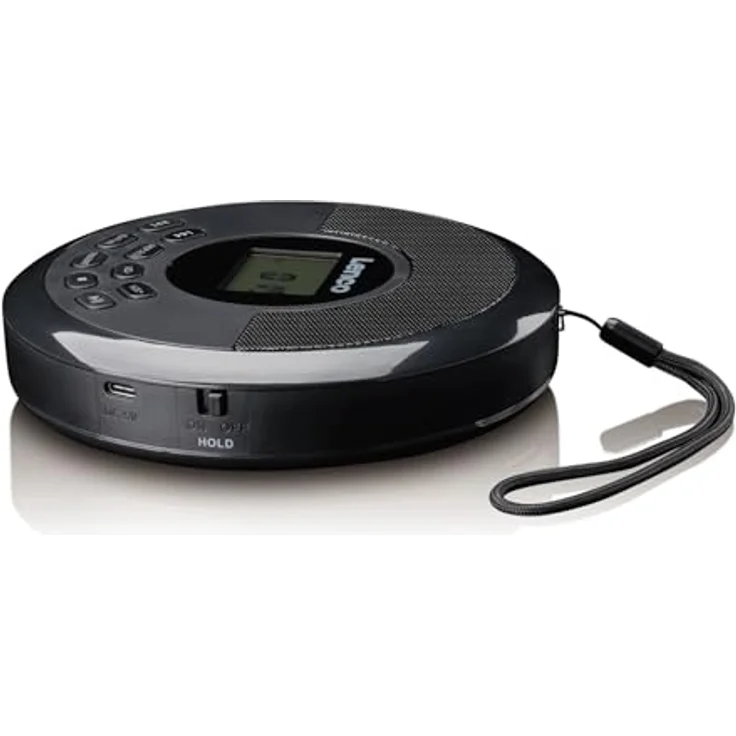 Lenco CD-340BK, Kompaktradio mit CD-Player und UKW, Schwarz – Bild 3