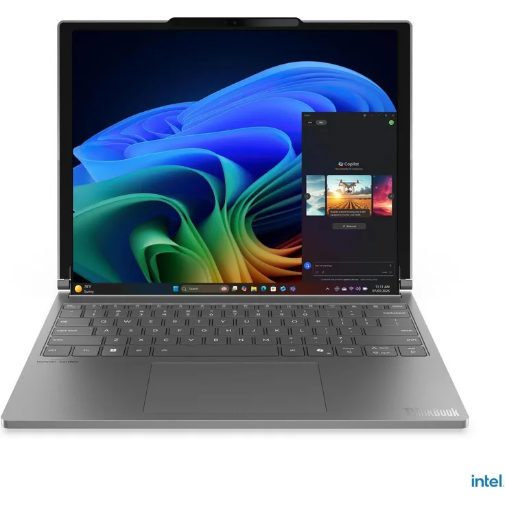 Lenovo ThinkBook Plus G6 Rollable, 14" Notebook mit Intel Core Ultra 7 258V, 32 GB RAM, 1 TB SSD, 2K-Display, Grau