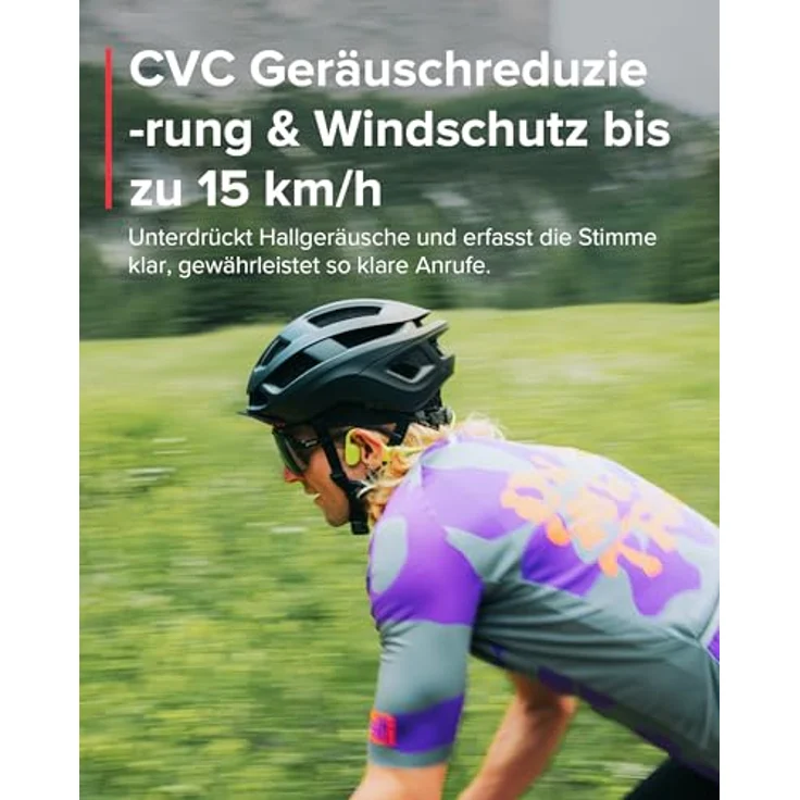 Suunto Sonic, Kabellose Open Ear Kopfhörer mit 10 Stunden Akkulaufzeit, Rot – Bild 5
