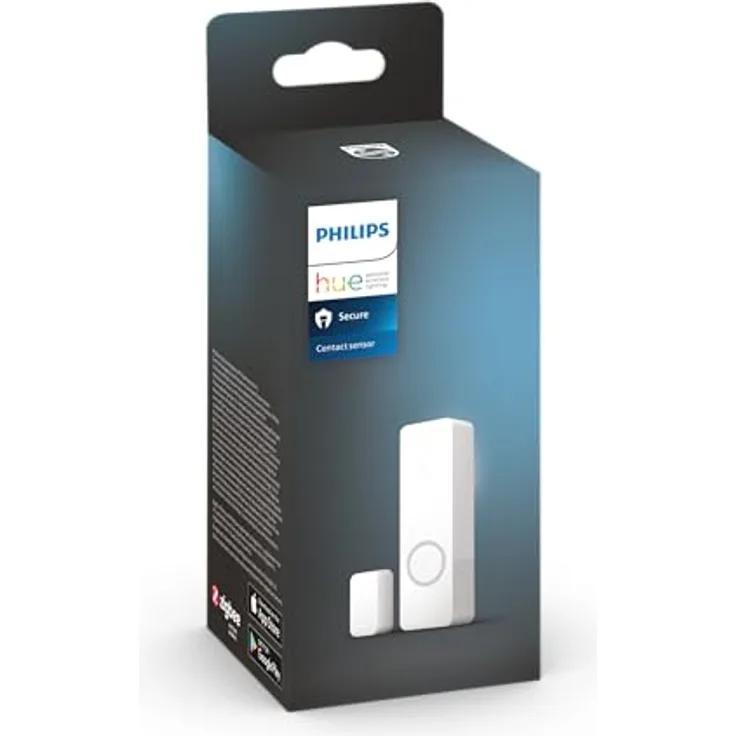 Philips Hue Secure, Tür-/Fensterkontakt mit Echtzeitwarnungen, weiß