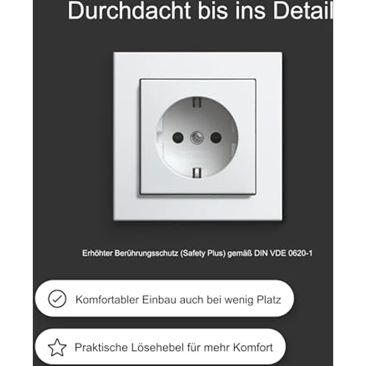 Gira 445303 SCHUKO-Steckdose mit Shutter Berührungsschutz System 55 Reinweiß glänzend – Bild 4
