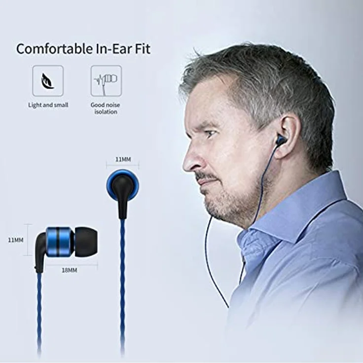 SoundMAGIC E80 High Fidelity Kopfhörer Smartphone Earbuds In Ear Kopfhörer Hochwertige Ohrhörer mit Noise Reduction - Blau – Bild 6