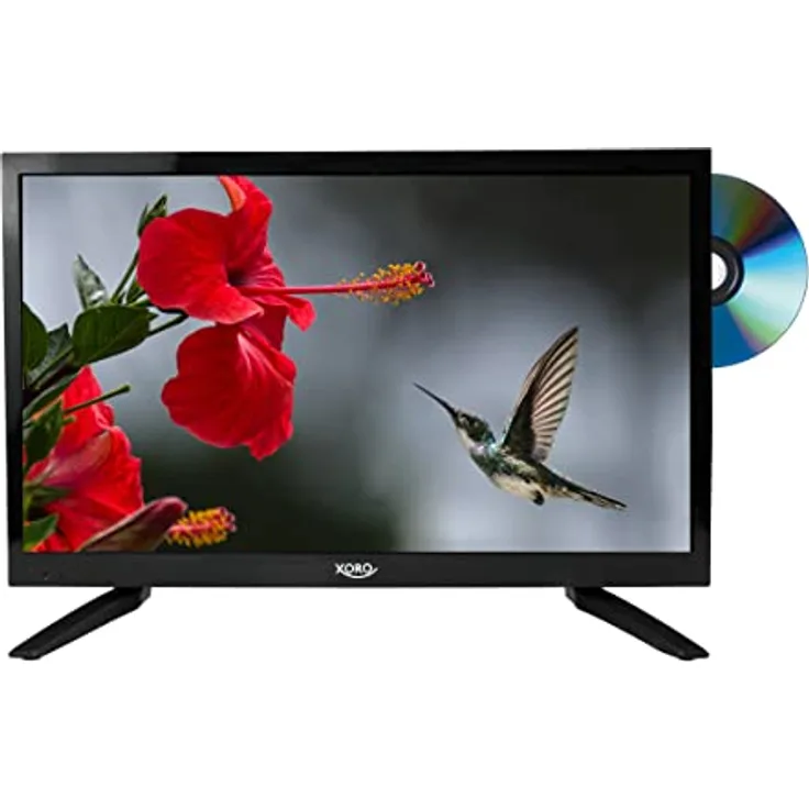 Xoro HTC 2249-21.5" Zoll (55 cm) LCD Fernseher mit HDTV Triple Tuner, integrierter Slot-In DVD Player, USB 2.0 Mediaplayer, CI+ Schacht, 12V Anschuss schwarz