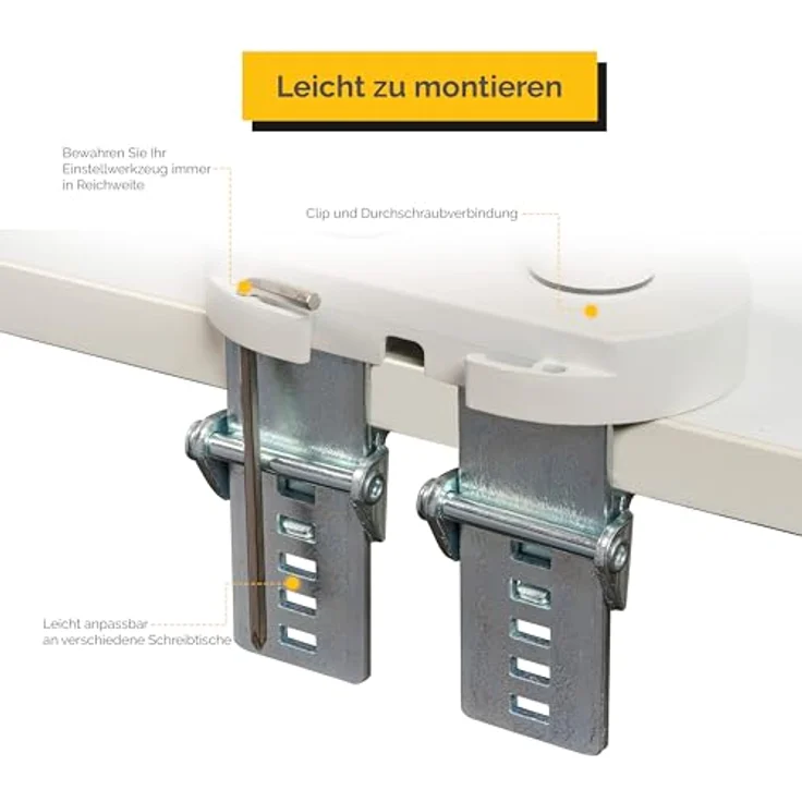 BakkerElkhuizen Bildschirm Halterung BE Flexible Dual - 2 Monitor Halterung Tisch - für 10 Biss 27 Zoll Monitor - Höhenverstellbar - Schwarz – Bild 3