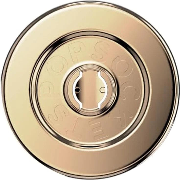 PopSockets runder PopGrip, kompatibel mit MagSafe, inkl. Adapterring, kabelloses Laden, Aluminium Radial Gold – Bild 5