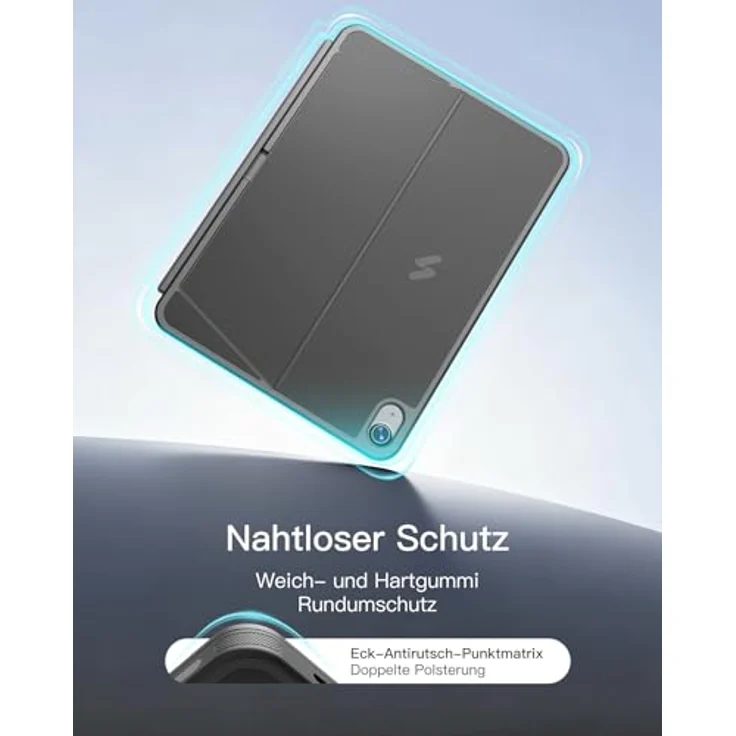 Inateck Tastatur für iPad 11 A16 (2025) & iPad 10. Gen (2022), 5,1" Vollflächen-Touchpad, Vertikaler/Horizontaler Ständer, dünn und leicht – Bild 5