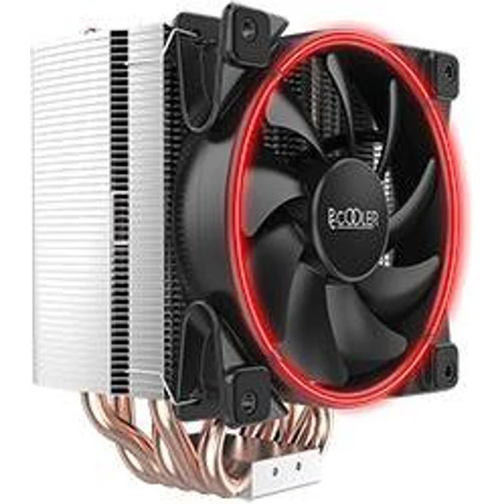 Pccooler GI-H58U Corona Rot, CPU Kühler mit 240 W TDP, 5 Heatpipes, 120 mm Lüfter, rot