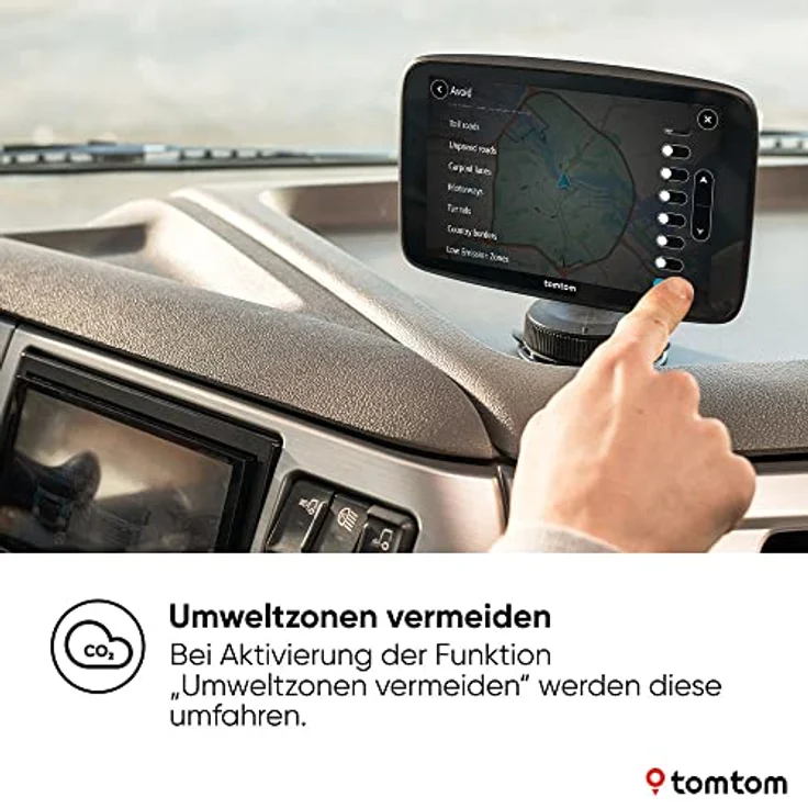 TomTom Go expert Plus 7 Zoll (17,8 cm), LKW-Navigationsgerät mit 32 GB, Wi-Fi-Updates und Sprachsteuerung, schwarz – Bild 7