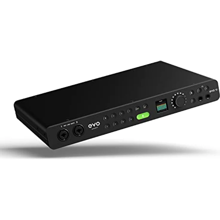 Audient EVO16 Audio Interface mit modernster Wandlertechnologie (24 In/Out, Multichannel Smartgain Funktion, hochauflösendes LC-Display, Audio-Loopback, 8 Mikrofonverstärker, USB-C Anschluss), Schwarz – Bild 3