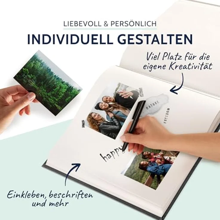 Goldbuch Summertime Anthrazit 30x31 Fotoalbum mit 100 weißen Seiten und Ecken- und Sichtfensterschutz – Bild 5
