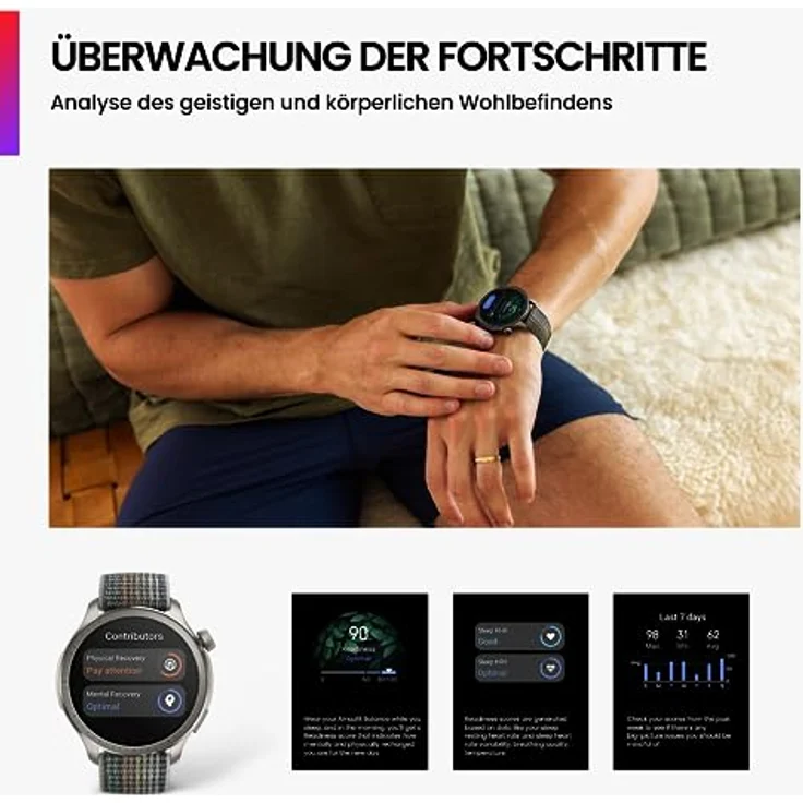 Amazfit Balance Smartwatch, Contactless Zahlung, NFC, KI-Fitnesstrainer, KI-Schlaf- und Gesundheits-Tracker, Dual-Band GPS, Alexa, Bluetooth Anrufe, 14 Tage Akkulaufzeit, 1,5" AMOLED, schwarz – Bild 3