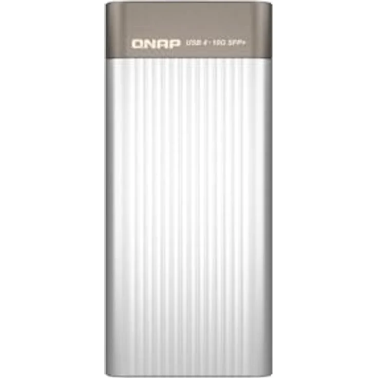 QNAP USB 4 Type-C zu 1 x 10GbE SFP+ NAS-Server, silber, 10.000 Mbit/s Datenübertragungsrate – Bild 1