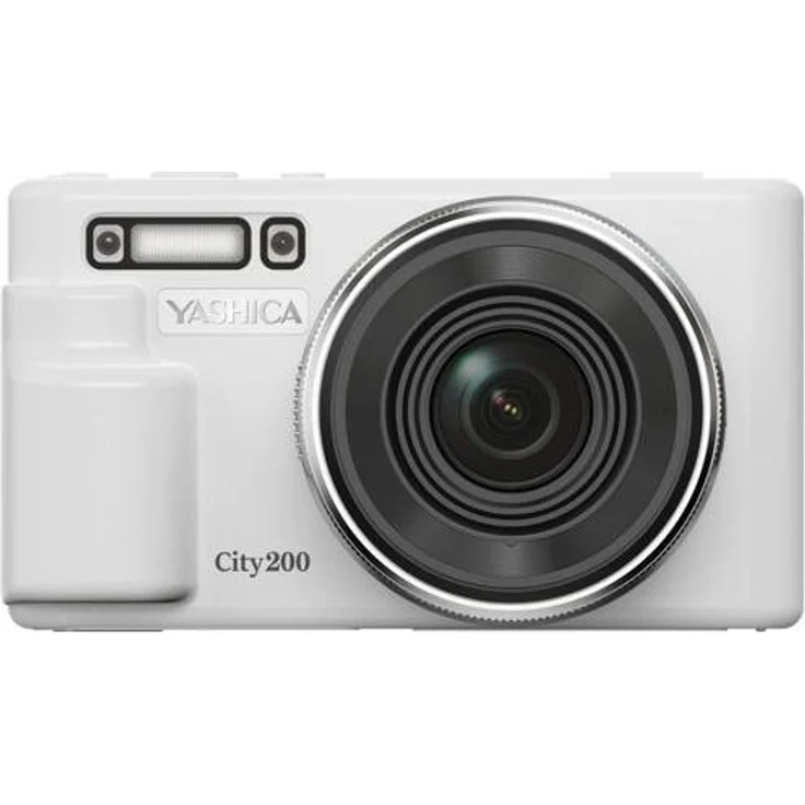Yashica City 200, Kompaktkamera mit 72 MP, 10x Zoom und 5K Ultra HD, Weiß
