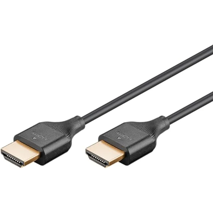 goobay Slim HDMI 2.1 Kabel 2 Meter, Ultra HD bis zu 8K/60Hz, 48 Gbit/s, Ethernet, 3D & HDR Unterstützung, HDCP 2.2, ARC, CEC, Knickschutz, 75299