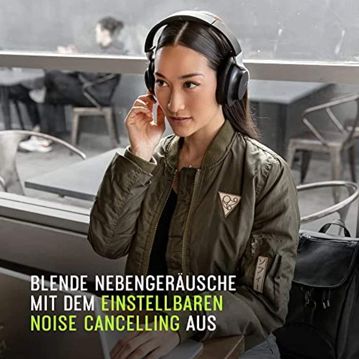 Shure AONIC 40 über Ohr -drahtlosen Bluetooth -Geräusch -Stornierungskopfhörern mit Mikrofon, 25 -Stunden -Akkulaufzeit, iPhone und Android -kompatibel - Schwarz – Bild 3