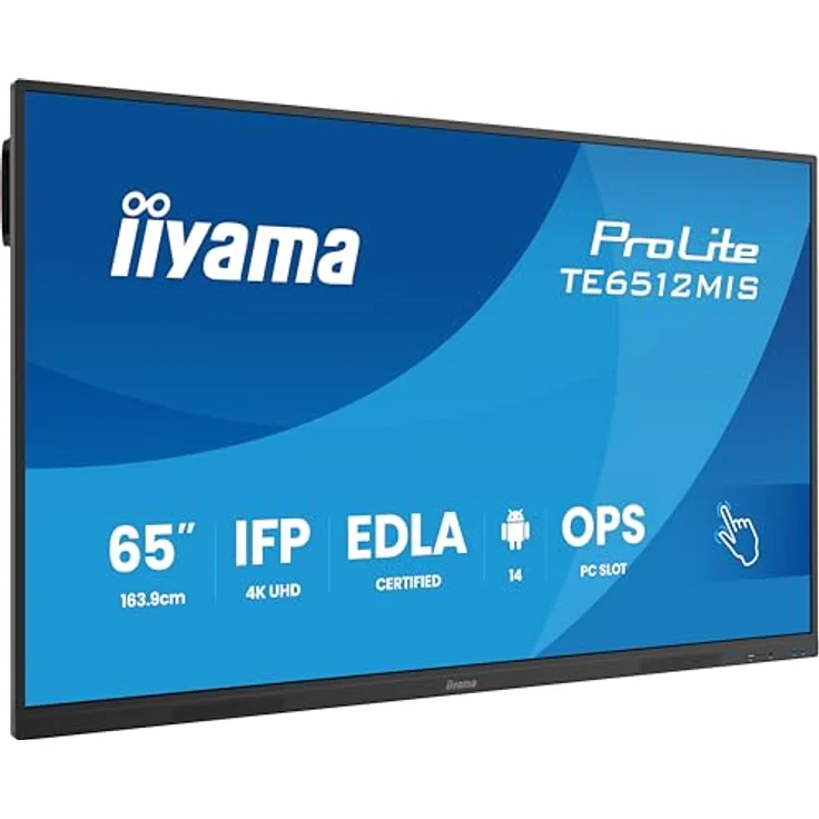iiyama Prolite TE6512MIS-B4AG, 65" VA DLED 4K UHD Touchscreen Display mit 40 Touchpunkten, Android 14, WiFi, AntiGlare – Bild 1