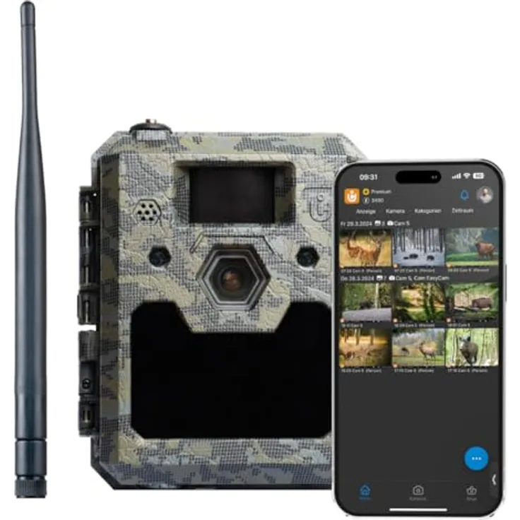 icuserver ICU CLOM Cam 5 - ICU Wildkamera 4G mit Full HD Bildern und Videoqualität, Nachtsicht, Bewegungssensor und Handyübertragung, inklusive 16GB SD-Karte - Vollständig wetterfest, entwickelt von Jägern für Jäger
