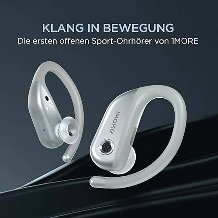 1MORE Fit S50 Open Ear Kopfhörer 5.3 Bluetooth, Sport Kopfhörer Kabellos mit Mikrofon, True Wireless Earbuds, Schnellladung, 38 Stunden Spielzeit, ENC Anruf Noise Cancelling, IPX7 Wasserdicht Ohrhörer – Bild 2