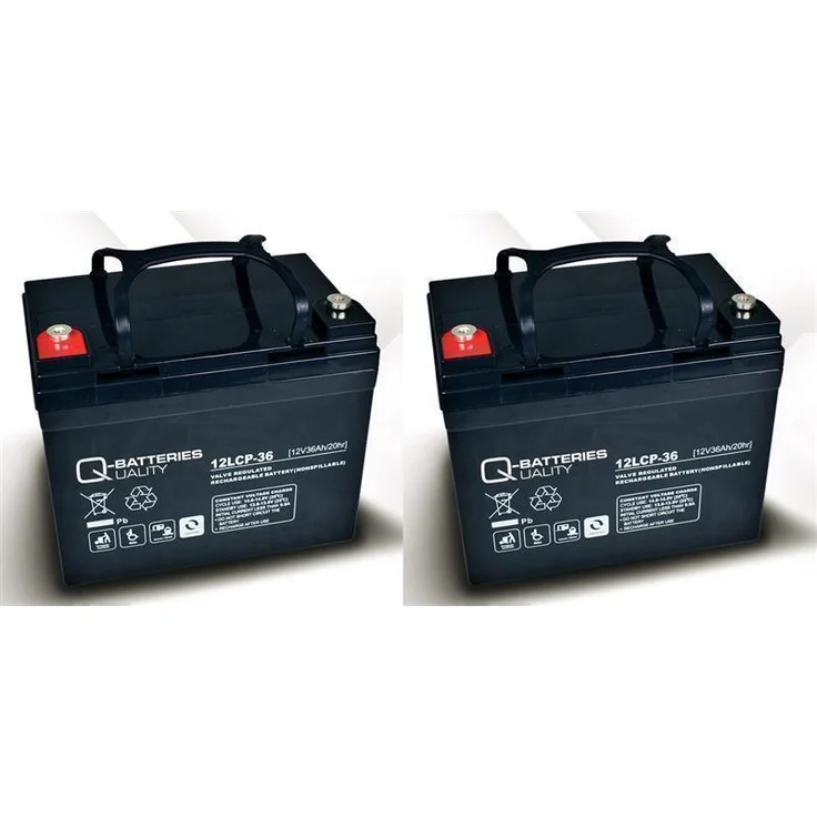 Ersatzakku für MOBILIS M33/M36 2 St. Q-Batteries 12 LCP - 36 / 12V - 36Ah Zyklentyp AGM VRLA