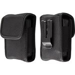 caseroxx Funkmeldertasche, Schutztasche für Feuerwehr und Einsatzkräfte, passend für EuroBOS Slim, Swissphone Boss/Quattro/Hurricane, in schwarz