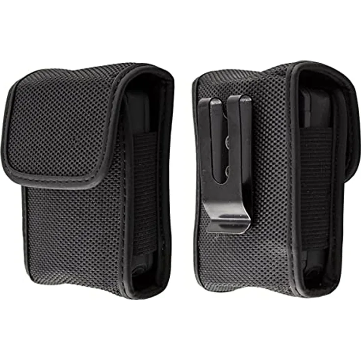 caseroxx Funkmeldertasche, Schutztasche für Feuerwehr und Einsatzkräfte, passend für EuroBOS Slim, Swissphone Boss/Quattro/Hurricane, in schwarz