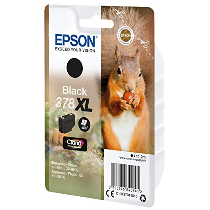 Epson Tintenpatrone 378XL Claria Photo HD Ink 11,2 ml, Schwarz, 500 Seiten, für Drucker (Schwarz, Epson, Expression Photo XP-8500, XP-8505 Expression Photo HD XP-15000, 11,2 ml, 500 Seiten) – Bild 3