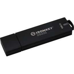Kingston IronKey D500S USB-Stick 256GB | FIPS 140-3 Level 3, AES-256 Hardware-Verschlüsselung | Robust, Wasserdicht, Stoßfest