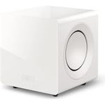 KEF KC92 Subwoofer, Weiß glänzend | 2 x 500W RMS-Verstärker Klasse D | iBX Intelligent Bass Extension | gegenläufiger 23-cm-Doppeltreiber | Musik | Heimkino | Gaming