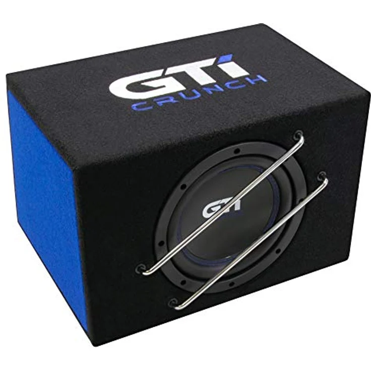 Crunch GTI 800A Aktivsubwoofer, 20 cm Bassreflex Subwoofer mit 200 W RMS, regelbarem Bass-Boost und Tiefpass – Bild 3