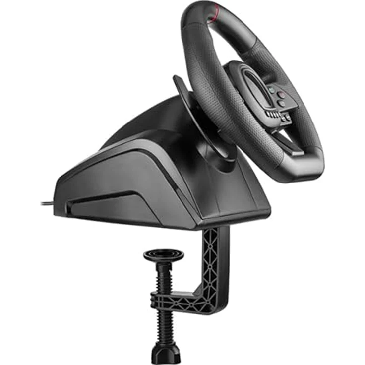 Tracer SimRacer Manual Gearbox 6 in 1 Lenkrad, Gaming Rennlenkrad mit Pedalen und Schalthebel, Kompatibel mit PC/PS4/PS3/XONE/X360/SWITCH, 270 Grad Lenkwinkel, 8 analoge Aktionsknöpfe – Bild 3