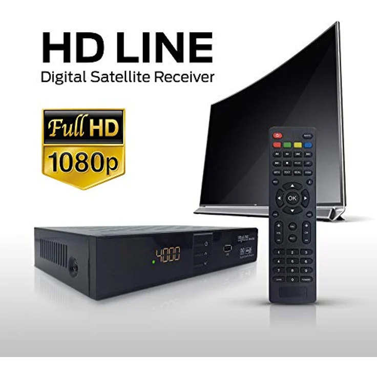 HD-LINE HDMI Receiver Satellit HD Digitaler Satelliten Receiver HDMI DVB S2 Receiver für Sat HD HDMI Sat Receiver HDMI HD Receiver Sat Digital für Satelliten Resiver für TV DVB-S, Mit PVR Schwarz – Bild 6