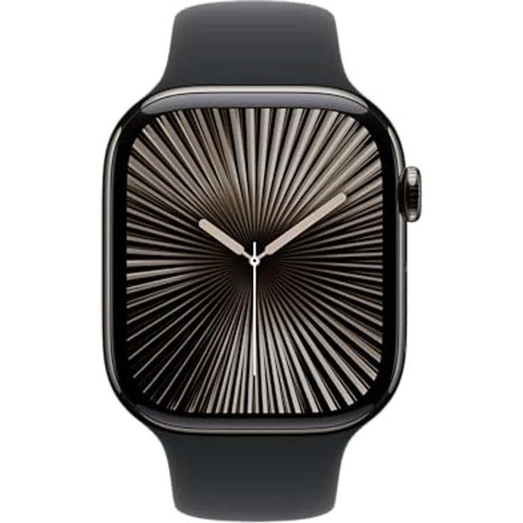 Apple Watch Band - Sportarmband - 46 mm - Schwarz - M/L, innovativer Verschluss und Hochleistungs-Fluorelastomer – Bild 3