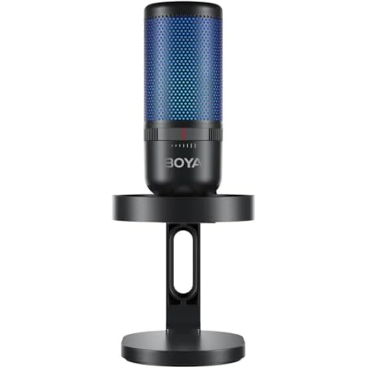 Boya K3 USB Mikrofon, beleuchtetes Kondensatormikrofon mit Geräuschunterdrückung und 48 kHz/24-Bit Audioqualität – Bild 1