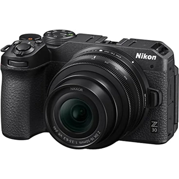 Nikon Z 30 Kit DX 16-50 mm 1:3.5-6.3 VR + DX 50-250 mm 1:4.5-6.3 VR (20,9 MP, 11 Bilder pro Sekunde, Hybrid-AF mit Fokus-Assistent, ISO 100-51.200, 4K UHD Video mit bis zu 125 Minuten Länge) Schwarz