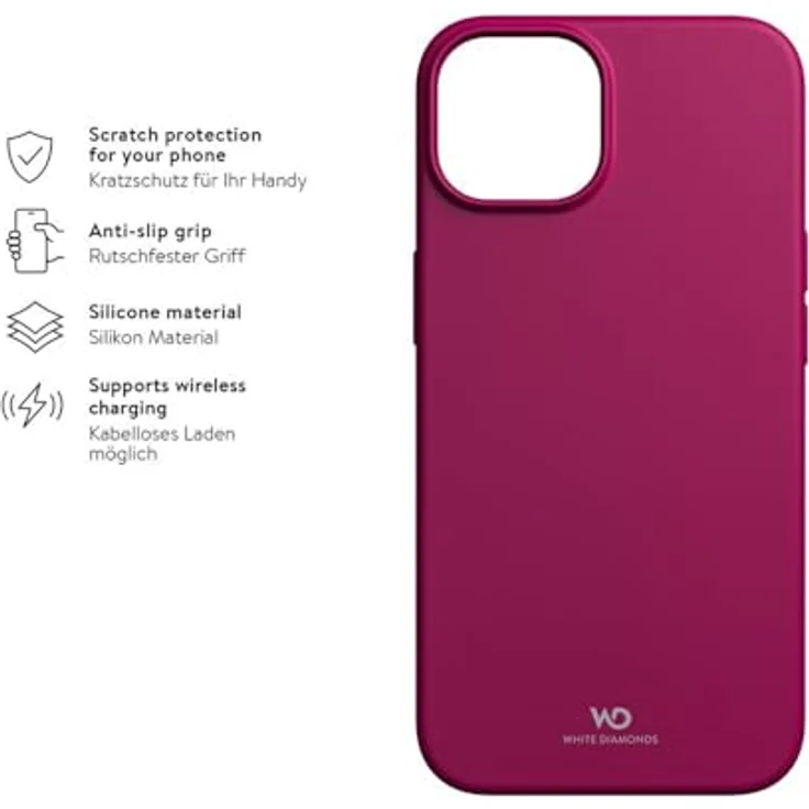 White Diamonds Urban Case Cover für Apple iPhone 14, schlagfest, Fuchsie – Bild 3