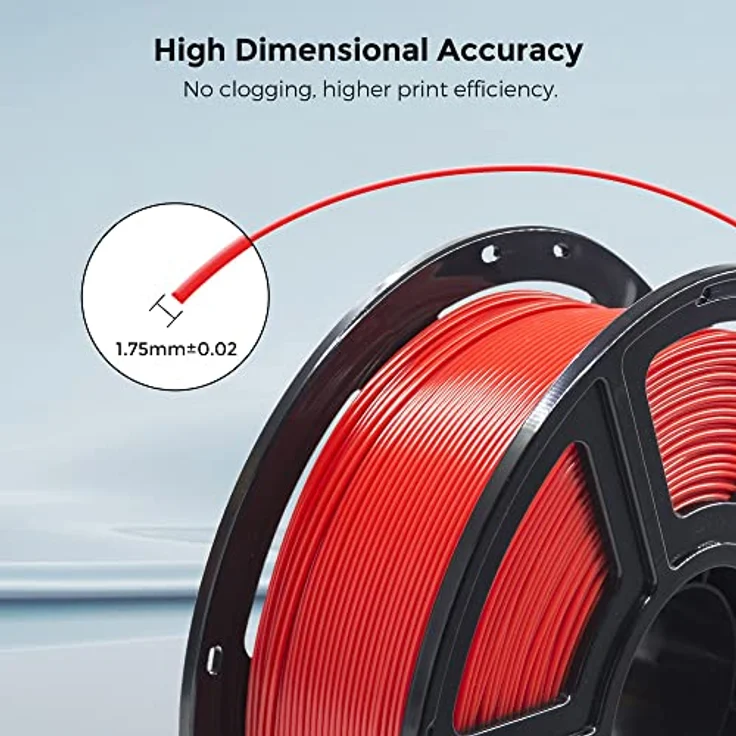 FLASHFORGE PLA PRO 3D-Drucker-Filament 1,75 mm, 1 kg Spule, Maßgenauigkeit +/- 0,02 mm, verbesserte Zähigkeit, knäuelfrei, rot – Bild 5