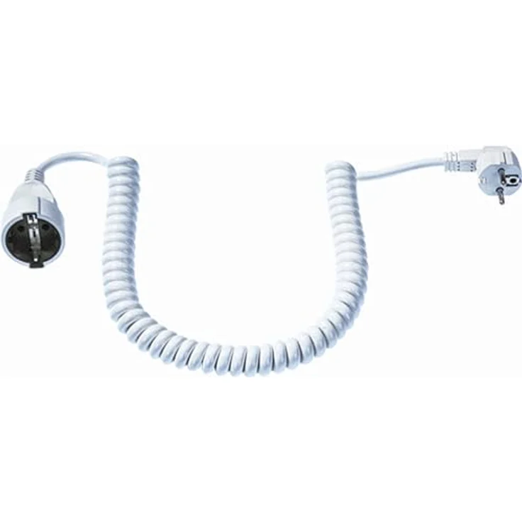 Schutzkontakt-Spiralverlängerung 230V-16A, weiß, 2,0 m – Bild 2