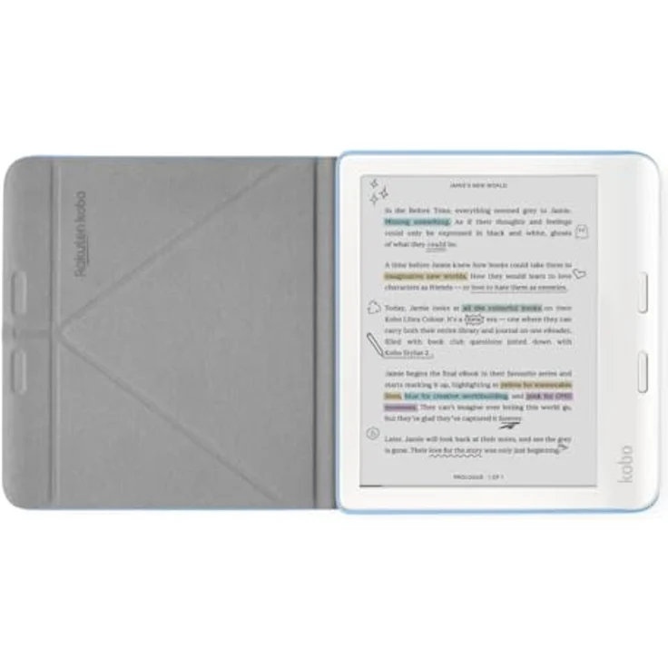 Kobo Libra Colour SleepCover Case | Dusk Blue | Sleep/Wake Technology | Built-in 2-Way Stand | Vegan Leather | Compatible with 7" Kobo Libra Color eReader – Bild 2