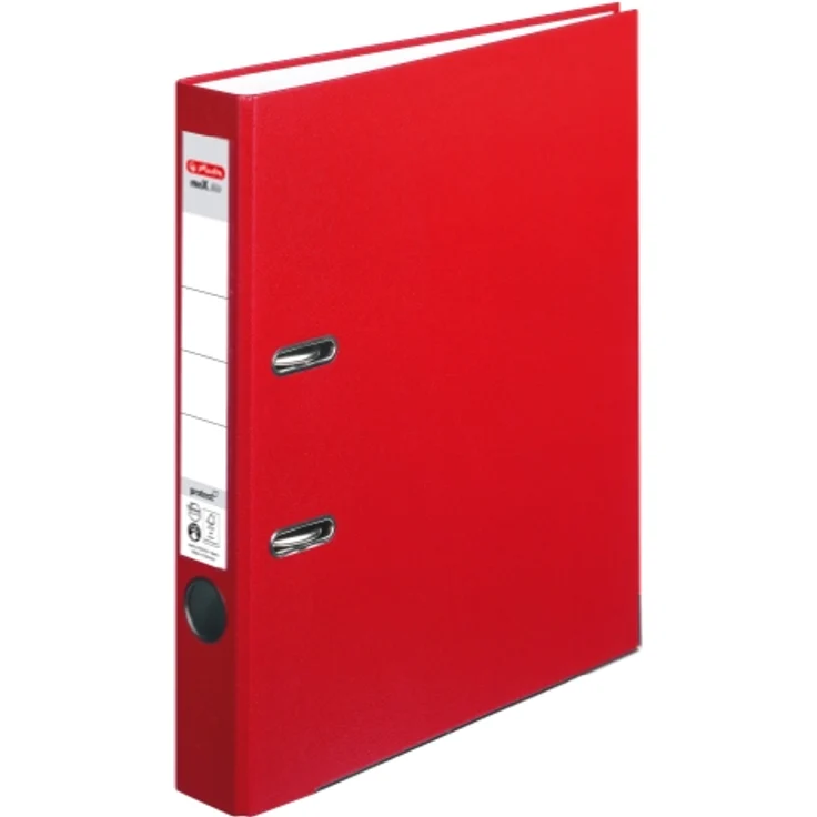 Herlitz Ordner 5450309 maX.file protect, PP, A4, 5cm, Kunststoffordner, rot – Bild 1