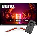 BenQ MOBIUZ EX2710U 4K Gaming Monitor (27 Zoll, IPS, 144 Hz, 1ms, HDR 600, HDMI 2.1, 48 Gbps volle Bandbreite, VRR kompatibel für PS5, Fernbedienung), Weiß