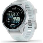 Garmin® Forerunner® 570, 42 mm, GPS-Lauf- und Triathlon-Smartwatch mit AMOLED-Display, wolkenblaues Aluminium und durchscheinendem Weißstein, integriertes Mikrofon, Trainings- und Erholungsfunktionen