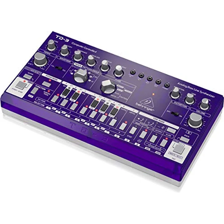 Behringer TD-3 GP, Analog Synthesizer Clone der Roland TB-303 mit 16-Schritt Stepsequencer, Distortion Effekt und USB/MIDI Anschluss, schwarz – Bild 5
