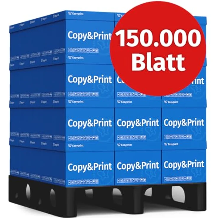 Easyprint Druckerpapier Kopierpapier 150000 Blatt 60 x 2500 A4 Premium Hochweiß CIE 160 PEFC Umweltzertifikat – Bild 2