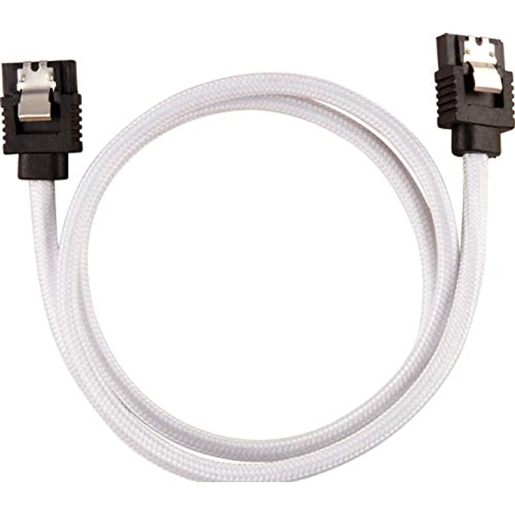 Corsair Premium Sleeved SATA 3 Kabel (6Gbps, 60 cm) Weiß - Preisvergleich – Bild 3