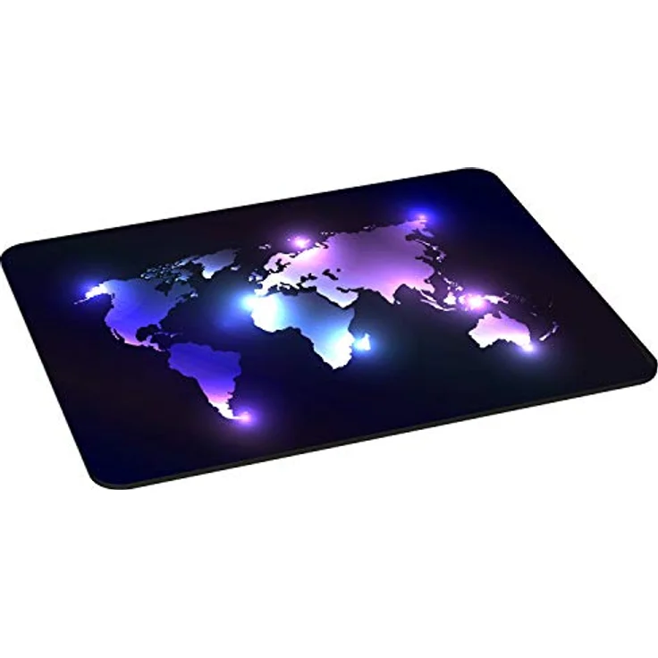 PEDEA Gaming und Office Mauspad - 350 x 280 mm - mit vernähten Rändern und rutschfester Unterseite, Dark World – Bild 2