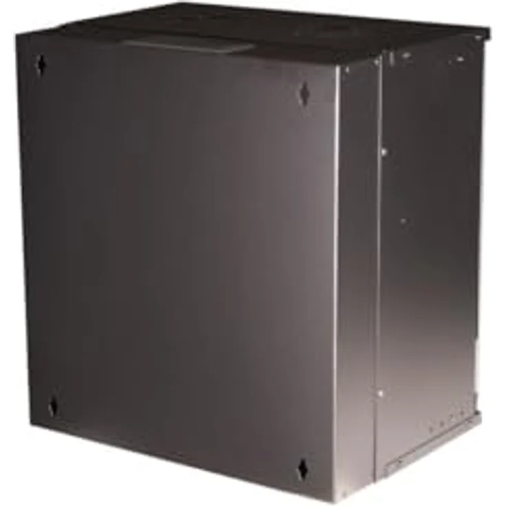 Equip Wandgehäuse 19" 12U 540x400mm schwarz, Netzwerkschrank mit Fronttür aus gehärtetem Glas – Bild 3