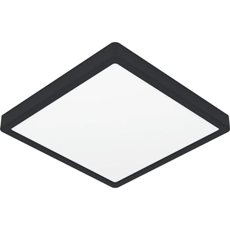 EGLO LED Deckenleuchte Fueva 6, eckige Badezimmer Deckenlampe aus Kunststoff in Schwarz und Weiß, IP44, 29 x 29 cm, warmweiß-kaltweiß – Bild 2