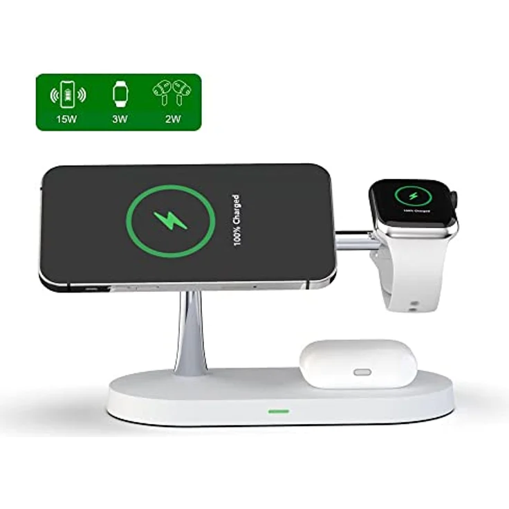 TECH-PROTECT A12 3w1 Magnetic MagSafe Wireless Charger White – Bild 3