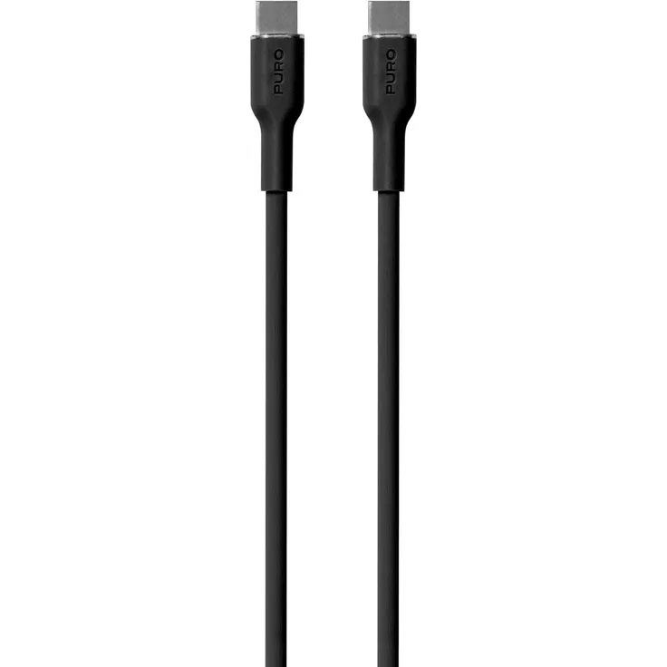 PURO PUUSBCUSBCICONBLK USB-C Kabel, 1,5 m, schwarz, Daten- und Stromübertragung