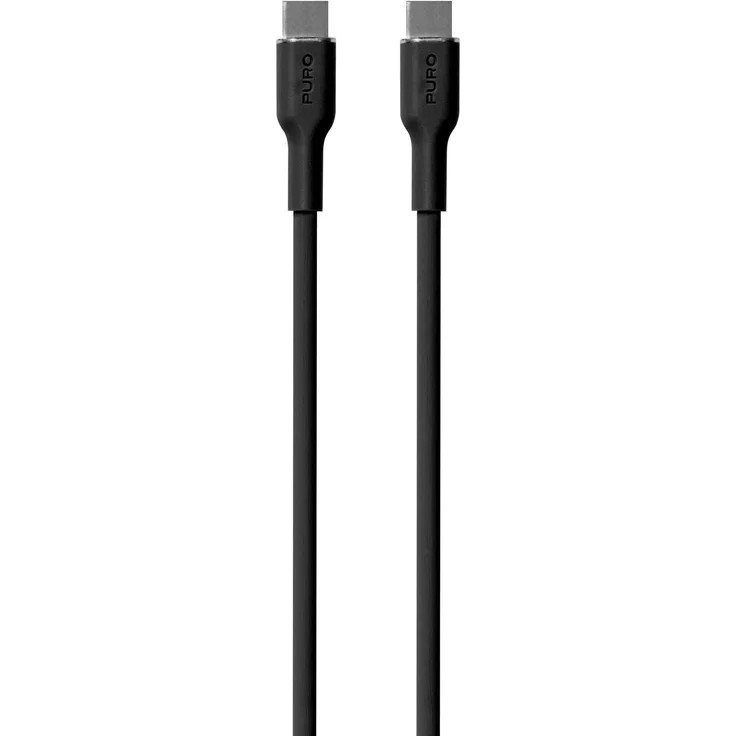 PURO PUUSBCUSBCICONBLK USB-C Kabel, 1,5 m, schwarz, Daten- und Stromübertragung